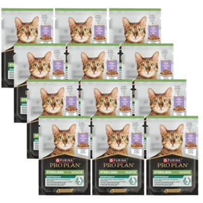 Purina Pro Plan Sterilised Senior z indykiem dla kota 12x85g