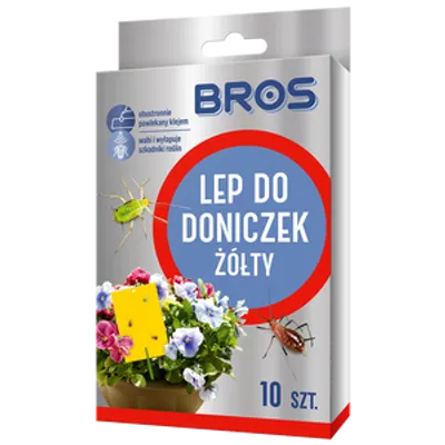 BROS Lep do doniczek żółty 10szt.