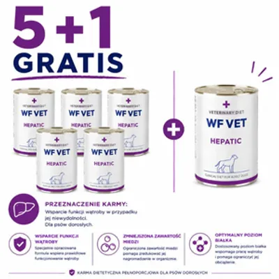 WF VET Hepatic dog 6x400g