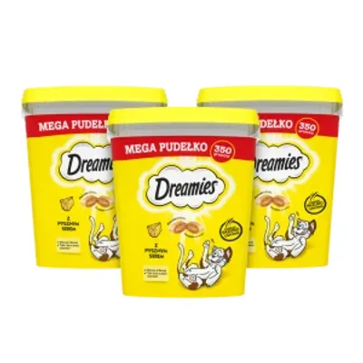 DREAMIES Mega Pudełko 3x350 g – karma uzupełniająca dla dorosłych kotów, z pysznym serem