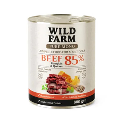 WILD FARM PURE MONO Beef Pumpkin and Quinoa 800g monoproteinowa karma dla psa