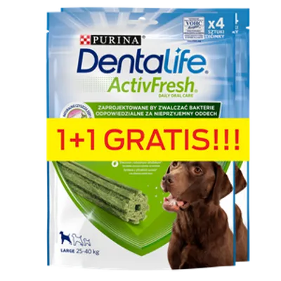 Purina Dentalife Activefresh Large 142g+142g GRATIS