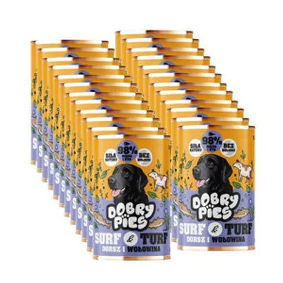 Dobry Pies Dorsz i wołowina 24x400g