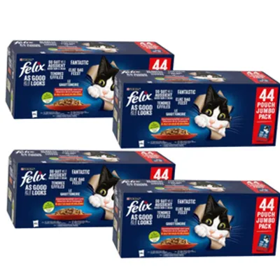Felix Fantastic MIX smaków w galaretce: 4x(44x85g)