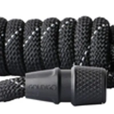 KERBL Smycz sznurkowa GoLeyGo, z Adapterem,czarna, 8mm x 140-200cm,S,max.15kg
