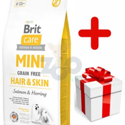 BRIT CARE Mini Grain-Free Hair&Skin 7kg + niespodzianka dla psa GRATIS!