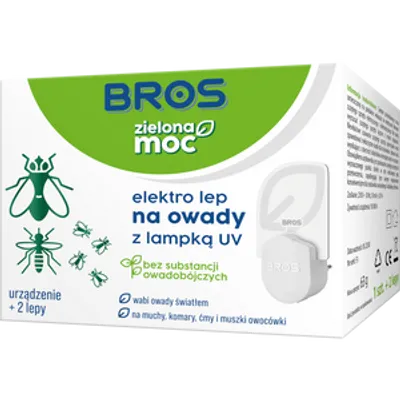 BROS – BROS - Zielona Moc Elektro Lep na owady z lampką UV