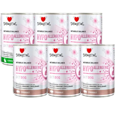 Disugual Karma mokra dla psa Weterynaryjna HYPOALLERGENIC Dzik/Królik (dorosły) 6x400g