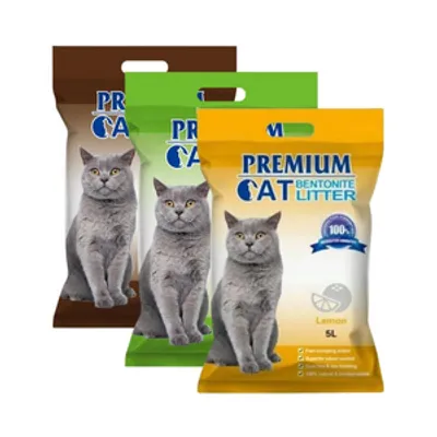 Premium Cat Żwirek Bentonitowy Zbrylający - Mix 3x5L