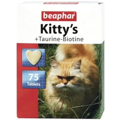 Beaphar KITTY'S + TAURINE-BIOTINE 75TAB - tabletki witaminowe dla kotów