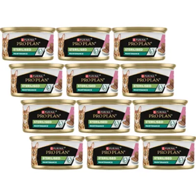 PRO PLAN Sterilised Wilgotny pasztet z łososiem i tuńczykiem Mokra karma dla kota 12x85g