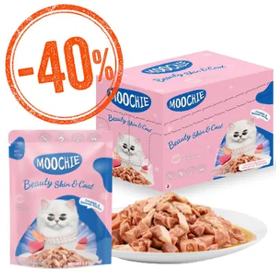 MOOCHIE Beauty Skin&Coat Mince With Tuna 12x70g piękna skóra i sierść