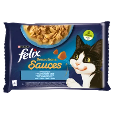 FELIX Sensations Sauces Karma dla kotów rybne smaki w sosie 4x85g