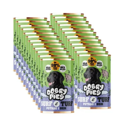Dobry Pies Pstrąg i dzik 24x400g