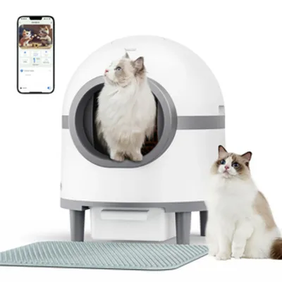 Inteligentna samoczyszcząca kuweta dla kota smart wifi apka 60l (54 x 54 x 63 cm)