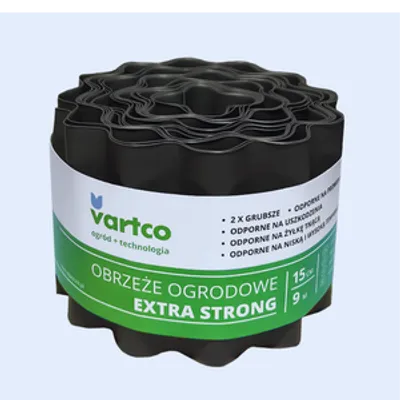 Obrzeże ogrodowe faliste EXTRA STRONG szare 15cm 9mb