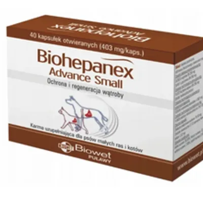 Biohepanex  - Karma uzupełniająca dla psów małych ras i kotów - 40 kaps