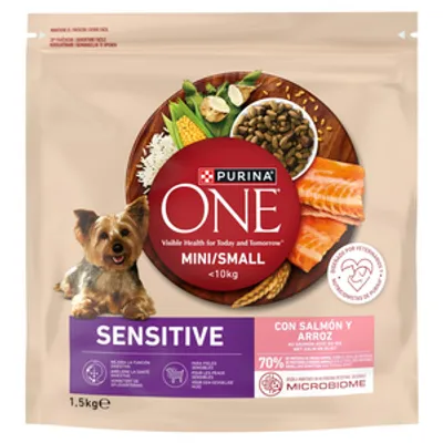 Purina One Sensitive Mini/Small Karma dla psów z łososiem i ryżem 1,5 kg