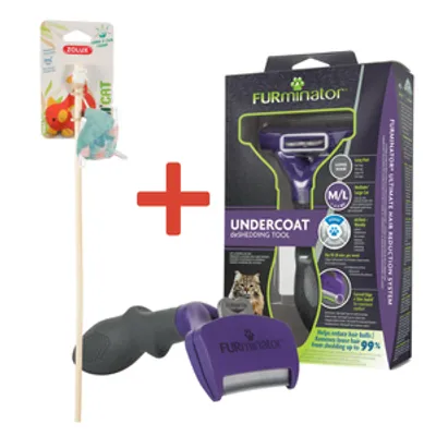 FURMINATOR dla kotów długowłosych Large + Zabawka dla kota GRATIS!