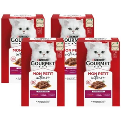 GOURMET mon Petit Pokarm dla kotów - MIX Mięsny 24x50g