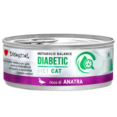 Disugual Karma mokra dla kota Weterynaryjna DIABETIC Kaczka (dorosły) 85g