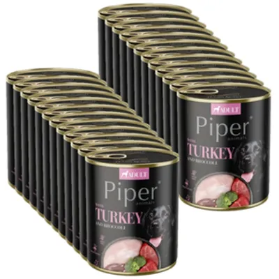 DOLINA NOTECI Piper dla psa z indykiem i brokułem 24x800g