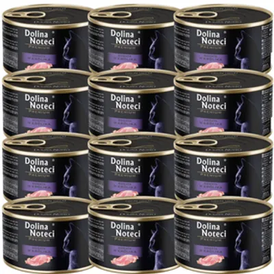 DOLINA NOTECI Premium dla kota bogata w królika 12X185g