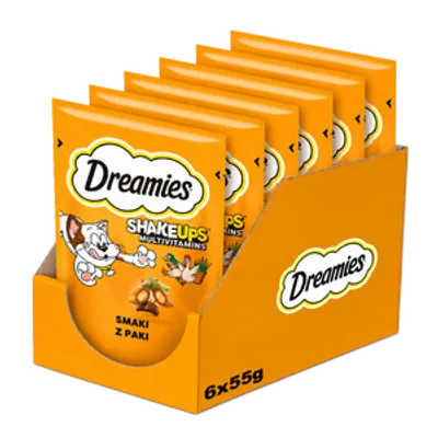 DREAMIES ShakeUps Multivitamins Kaczka Kocimiętka Kurczak 6x55g
