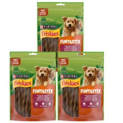 Friskies Funtastix dla dorosłych psów o smaku bekonu i sera 3x175 g
