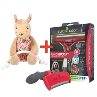 FURMINATOR dla psów długowłosych Giant + Zabawka dla psa GRATIS!