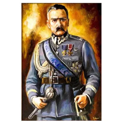 Postać marszałka piłsudskiego - 60x90cm