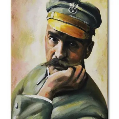 Portret marszałka piłsudskiego - 80x120cm