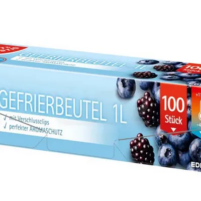 G&g torebki do mrożenia żywności 1 l – 100 szt. z klipsami