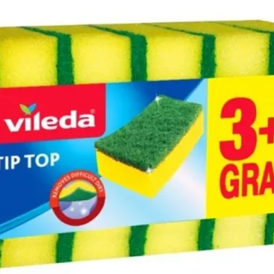 Vileda gąbka zmywak kuchenny tip top 3+2