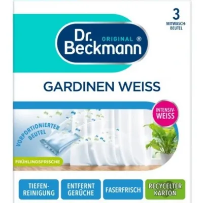 Dr beckmann saszetki wybielające do firan 3 x 40 g