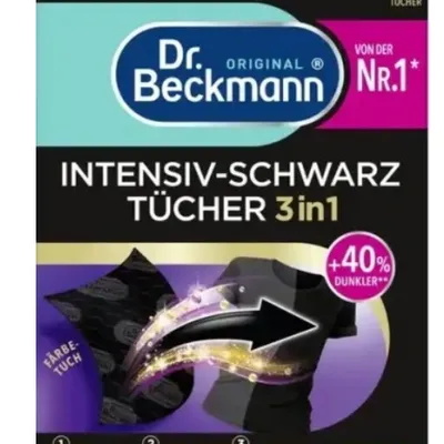 Dr beckmann chusteczki do prania czarnych tkanin 6 szt