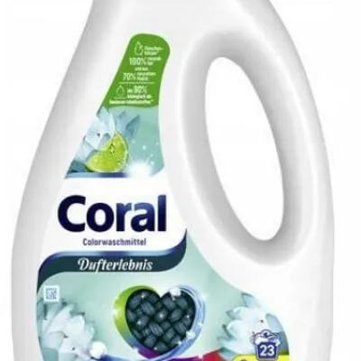 Coral flüssigwaschmittel color wasserlilie & limette płyn do prania kolorowych tkanin 1,15 l