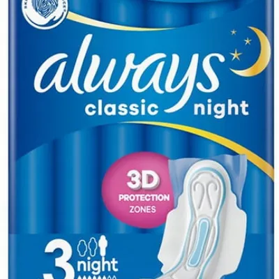 Always classic night podpaski higieniczne ze skrzydełkami 8 szt