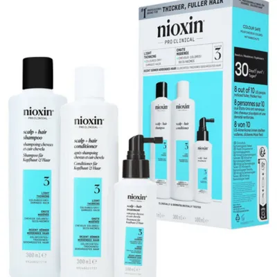 Nioxin system 3 kit shampoo+cond+treat 2x300+100 ml