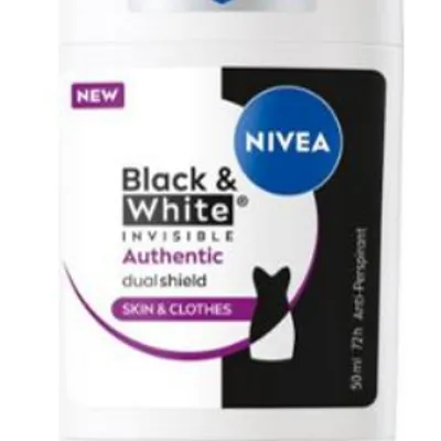 Nivea black & white invisible authentic dezodorant w sztyfcie dla kobiet 50 ml