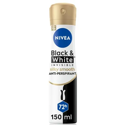 Nivea woman black & white nvisible silky smooth antyperspirant spray 150 ml