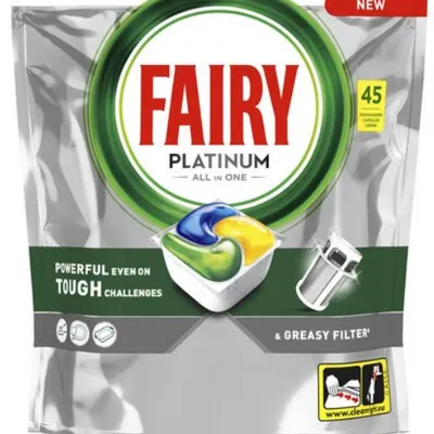 Fairy platinum lemon all-in-1 tabletki do zmywarki 45 szt