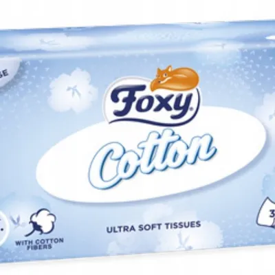 Foxy chusteczki higieniczne cotton ultra 90 szt. 3-warstwowe