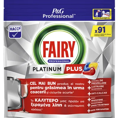 Fairy professional platinum plus all in one lemon kapsułki do zmywarki 91 szt