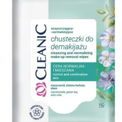 Cleanic chusteczki demakijaż cera normalna 10 szt