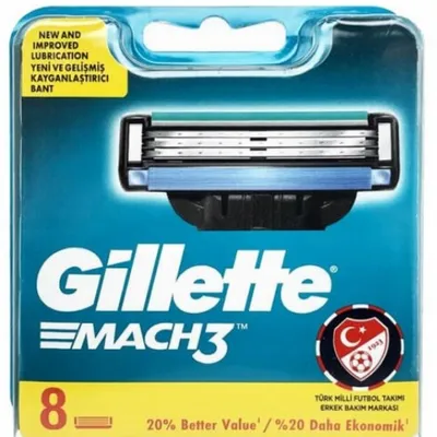 Gillette mach3 wkłady ostrza wymienne kartonik 8 sztuk