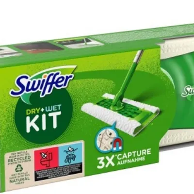 Swiffer mop płaski zestaw startowy 11 wkładów ( 8 suchych 3 mokre)