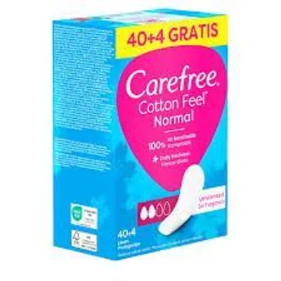 Carefree wkładki higieniczne normal cotton feel 44 sztuki