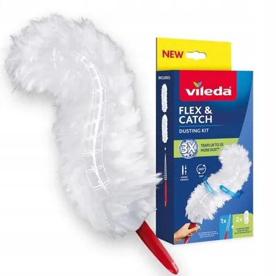 Vileda flex & catch miotełka do kurzu z krótką rączką +2 wkłady