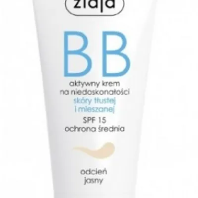 Ziaja bb jasny aktywny krem na niedoskonałości skóry tłustej i mieszanej 50 ml